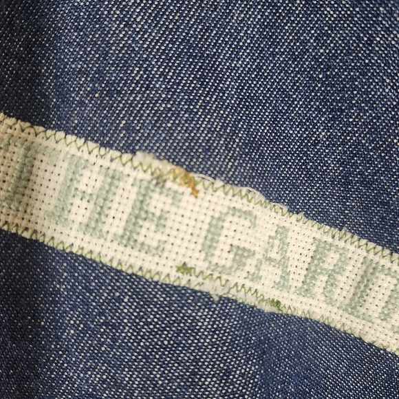 BLAIR  Denim Spring Theme Button up Shirt with Patchwork Embroidery Size Large - Picture 12 of 16